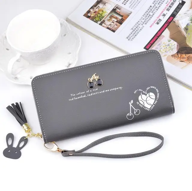 

Tassel Wallet Women Long Cute Purse Pu Leather Tassel Women Wallets Zipper Portefeuille Female Purse Clutch Cartera Mujer