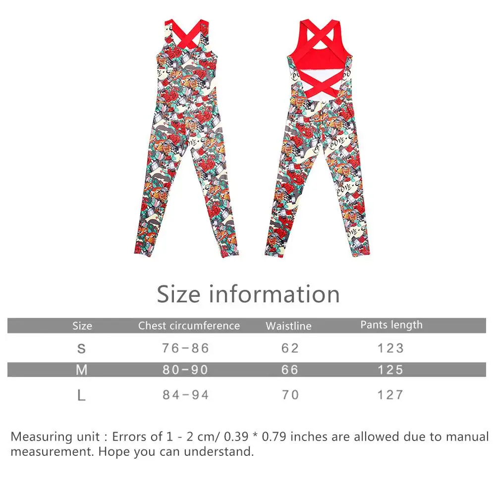 

Yoga Printed Fitness One-piece Pants Yoga Suit, Women's Yoga Wear With Sports Leggings Yoga Leggings Leggings Sport Fitness