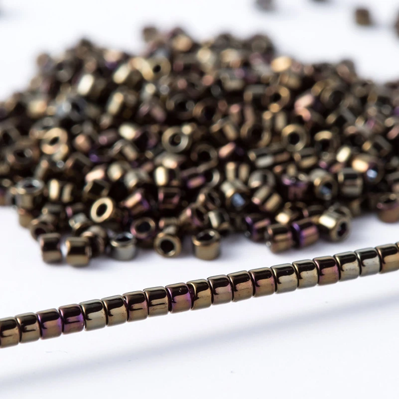 

Taidian Miyuki Glass Beads Gunmetal DB1 Boho For Embroider Art Women's Needle Work Pearl Diy Jewelry mix size 3g/5g