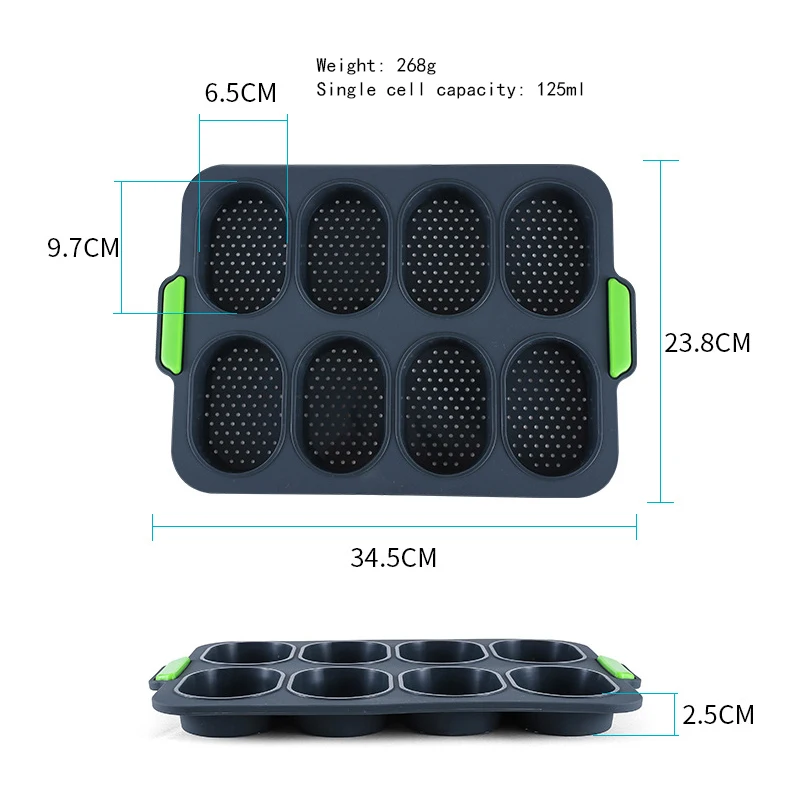 Силиконовая форма для французского хлеба выпечки 8 рыболовная сеть дышащий