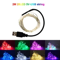 led string lights silver wire garland powered by 5v usb fairy light 2m 5m 10m home christmas wedding party decoration diy