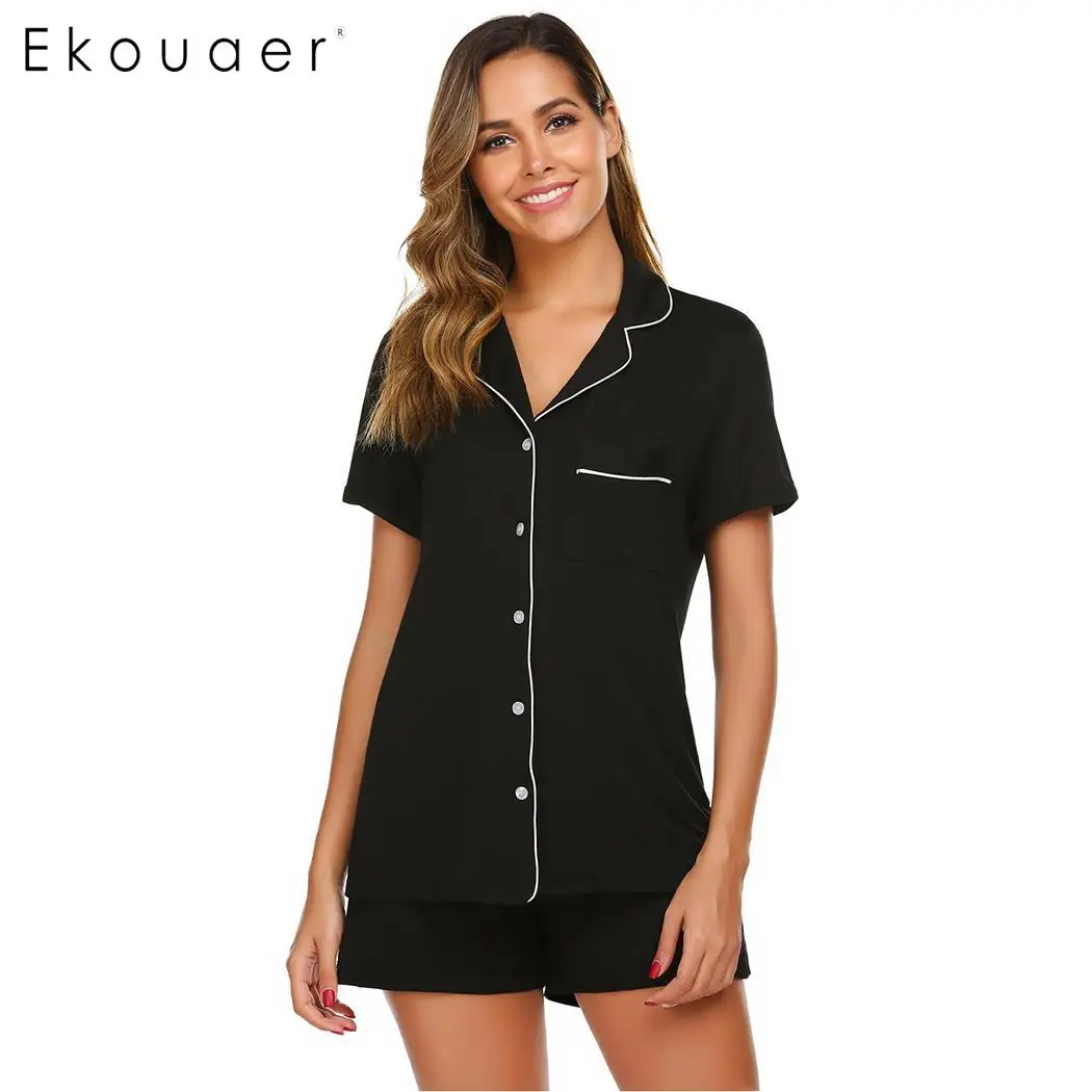 Ekouaer женская летняя пижама сексуальная пижама Loungewear кружевная Лоскутная Сексуальная Спагетти ремень белье пижамный комплект