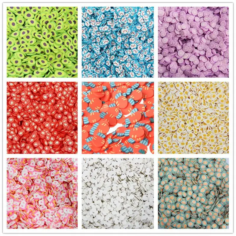 

N7ME 600Pcs Fruit Slices Slime Additives Soft Slices for Nail Art Beauty