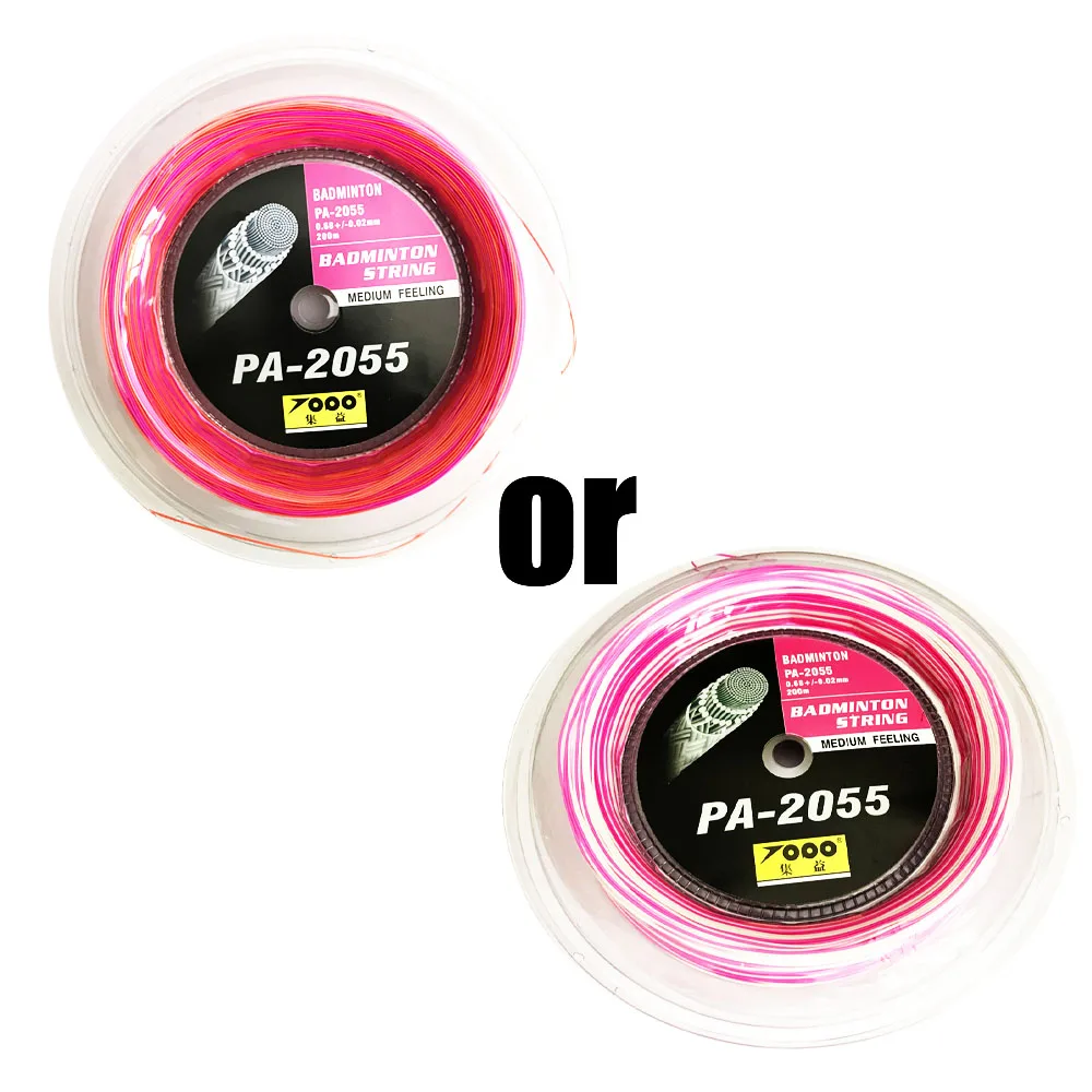 pink 1 Катушка/лот Радужная бадминтон струнная катушка 200 м - Цвет: pink