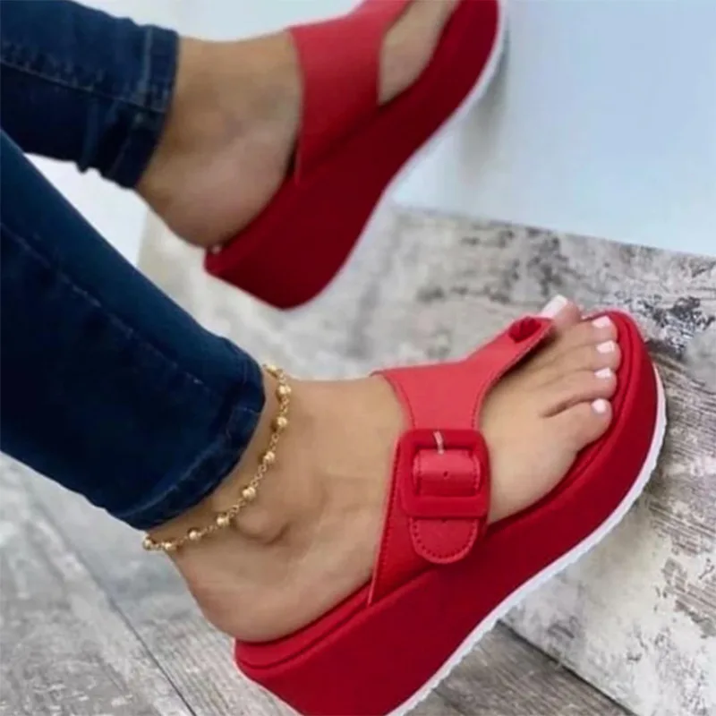 

Women's Slippers Summer Ladies Platform Wedge Sandals Casual shoes for Woman Slip On Fashion Female Shoes 2021 Comfort Slides
