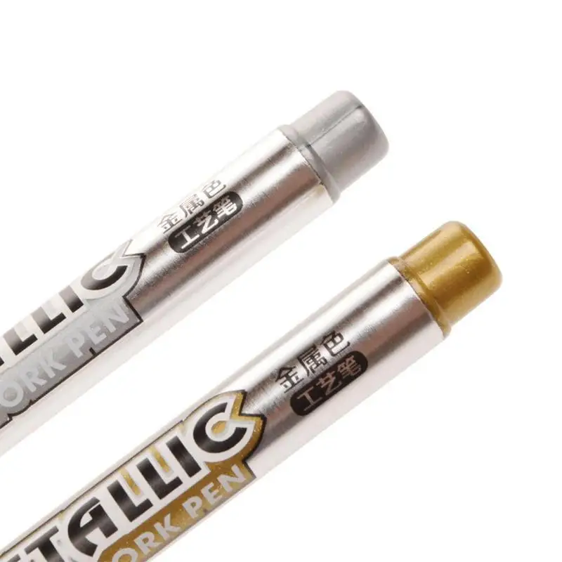 

1 Pcs DIY Metal Waterproof Permanent Paint Marker Pens Student 1.5mm Marker Pen Gold And Silver Crafts