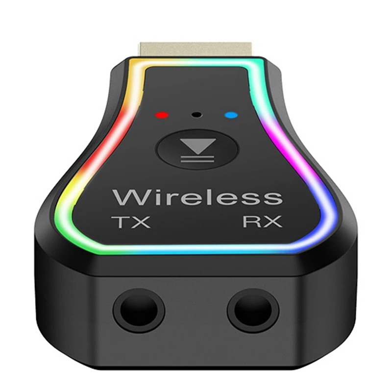 

Car Audio Bluetooth 5.0 10M Wireless Adapter Keyboard Headphone PC Laptop Colorful Atmosphere Lights Audio Receiver