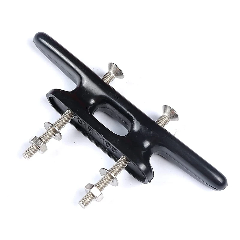 

Nylon Cleats Boat Dock Kayak Black with Fasteners Boating Hardware Deck Hardware