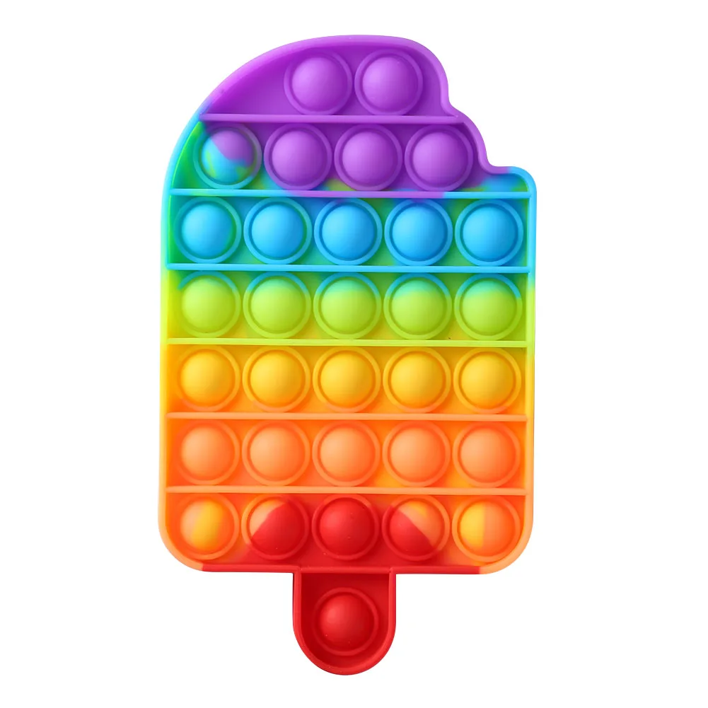 

Push Bubble Fidget Toys Adult Stress Relief Sensory Toy Antistress Fidgets Ice Cream Board Soft Squishy Bubble Anti-Stress Game