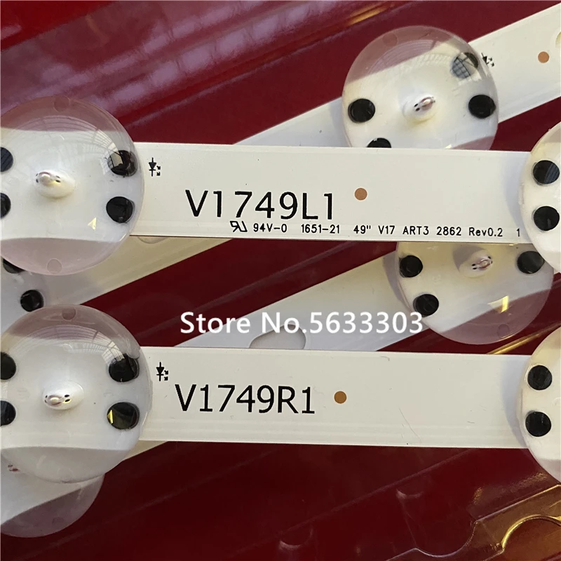 Набор для LG 49UV340C 49UJ6565 49UJ670V V17 49 R1 L1 ART3 2862 2863 6916L 2862A 2863A новинка 4 шт.|Светодиодные
