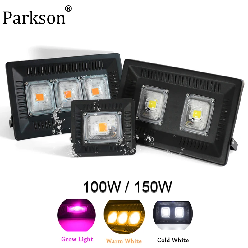 Светодиодный прожектор 220 В 150 Вт 100 Stree Light Водонепроницаемый IP65 Отражатель COB