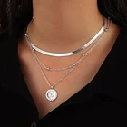 Женское многослойное ожерелье-чокер, винтажное ожерелье в богемном стиле с подвесками из ракушек, 2022