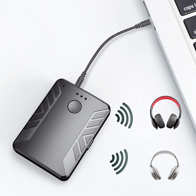 Buy T19 Bluetooth 5.0 o Transmitter and Receiver Call 3 in 1 TV Computer Dual One for Two Adapter on