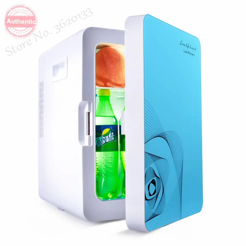 Подлинная акция мини холодильник из нержавеющей стали 20 л для дома и автомобиля
