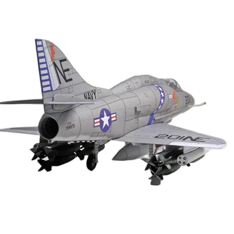 Бумажная модель самолета Skyhawk в масштабе 1:33 A-4 год бумажная для детей подарок на