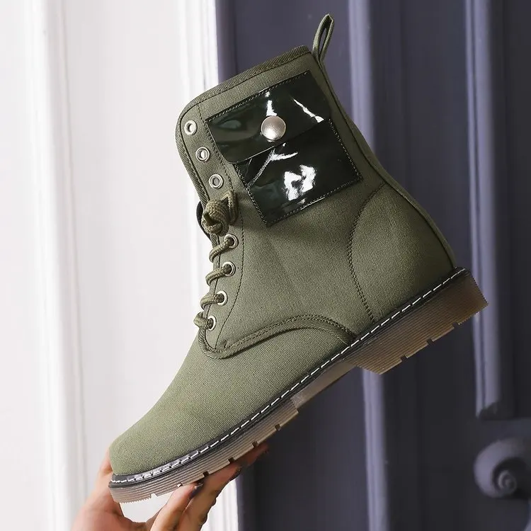

Ladies Boots Women 2021 New Height Korean Motorcycle Boots Round Head Handsome Retro Short Boots Women
