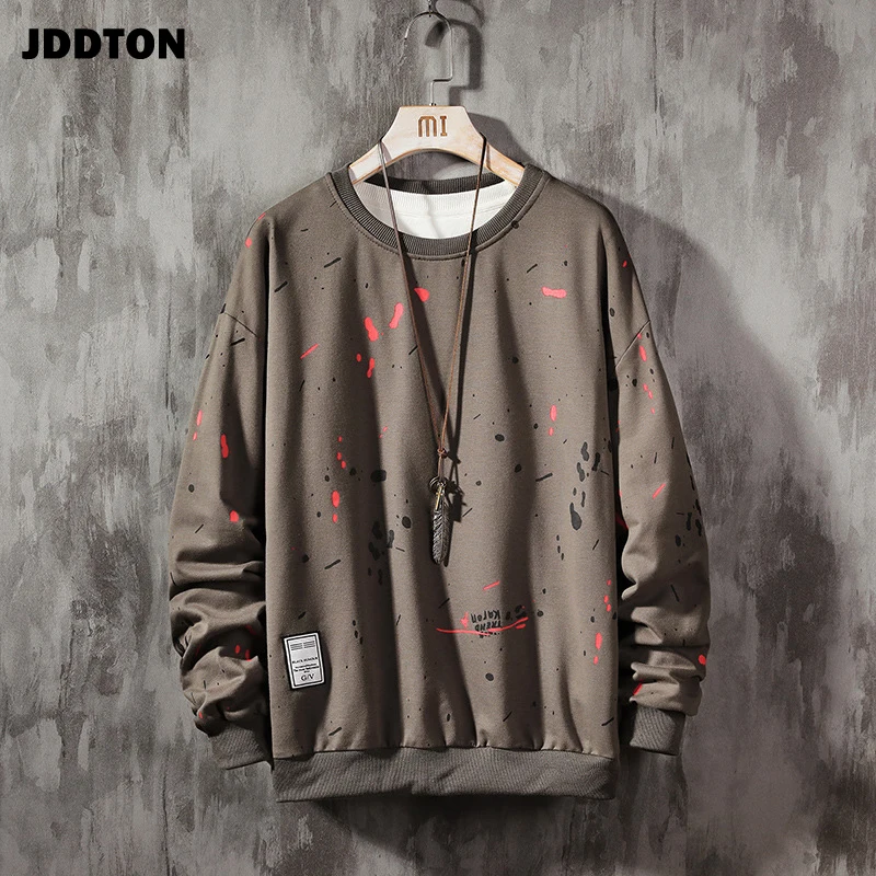 Мужская Повседневная Толстовка JDDTON свободная кофта с длинными рукавами и