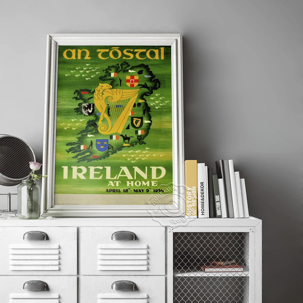 Ирландия дома печать искусства фотография стены мир города Путешествия