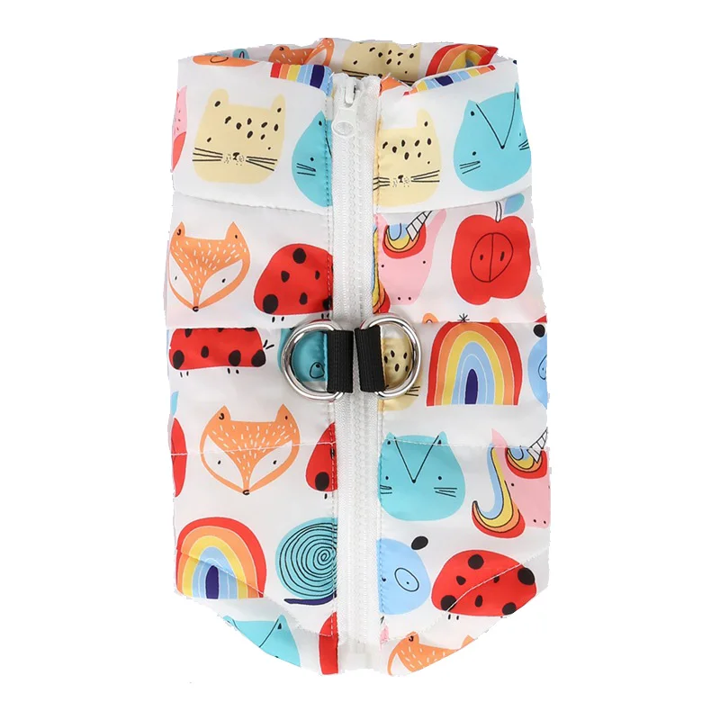 Куртка для маленьких собак с рождественским принтом водонепроницаемая одежда