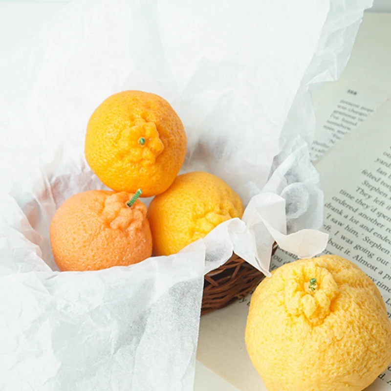 

Orange Shape Candle Mold Silicone Soap Making Mould DIY Decorating Tools Handmade Clay Craft Plaster