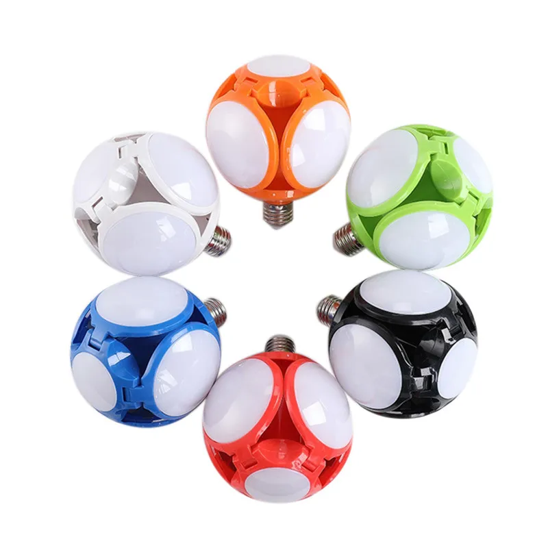 

Football Folding Lamp light Deformable 5 in1 Leaf Brightness Telescopic E27 Foldable Bulb lighting