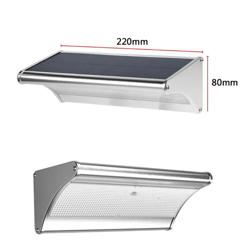2 шт. 48 светодиодов лампа на солнечной батарее с датчиком движения IP65 Алюминий