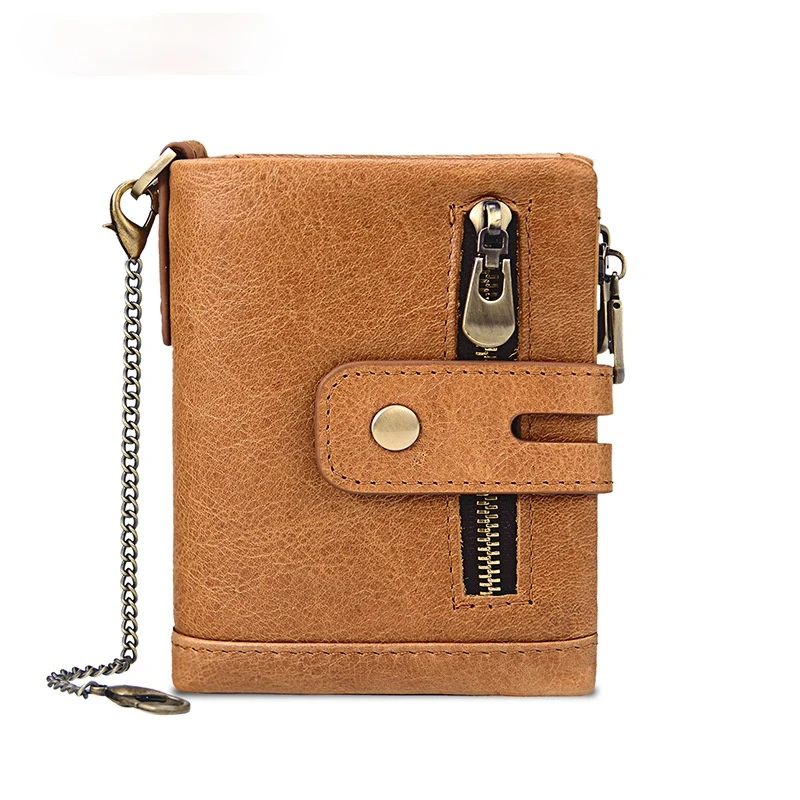 

Genuine Leather Men Wallets Designer Wallet Leather Men With Coin Procket Hasp Mens Wallet Leather Genuine ID Card&Card Holder