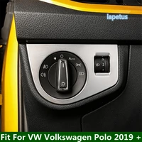 headlight knob cover head light lamp adjustment sticker trim garnish 1pcs for vw volkswagen polo 2019 2022 interior accessory