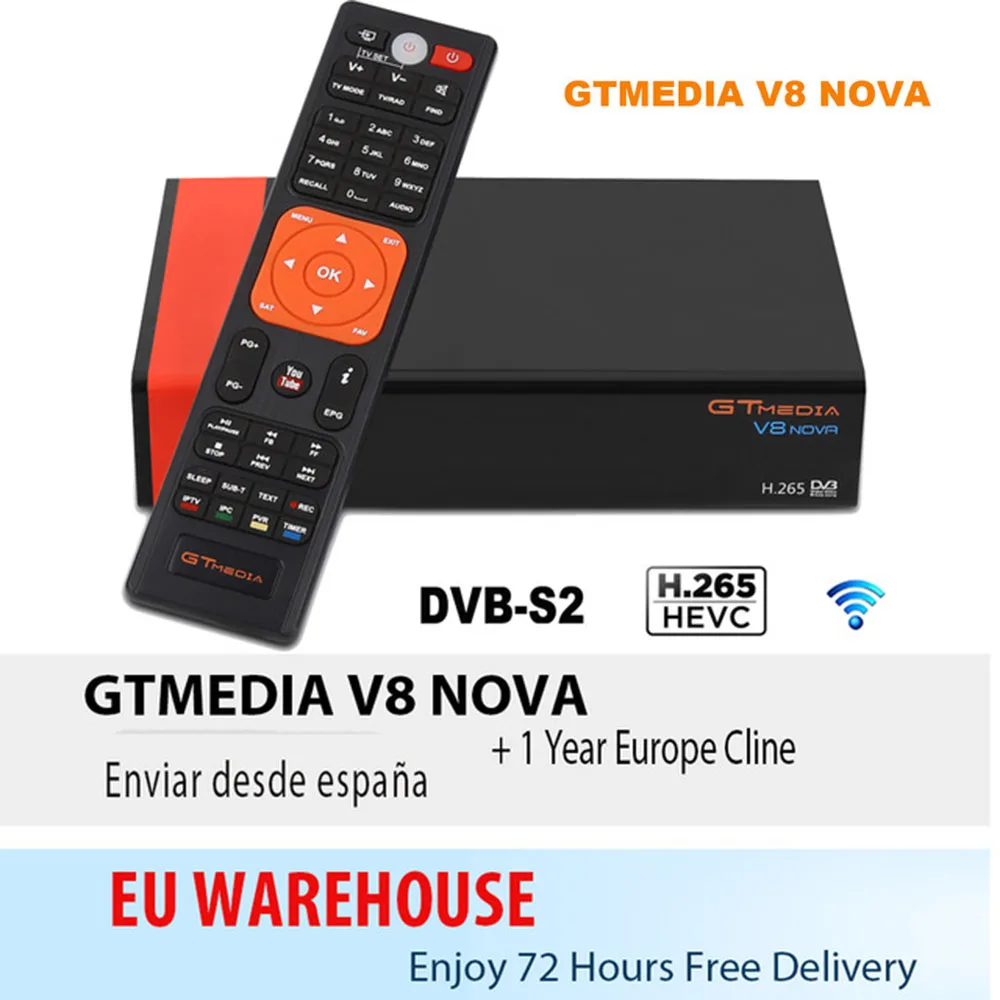 Рецептор Gtmedia V8 Nova Встроенный Wi-Fi питание от freesat v8 супер DVB-S2 3 года Cccam Cline на 1 год ТВ коробка такая же как V9 супер