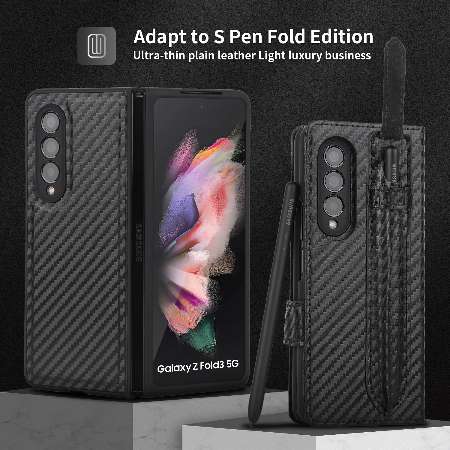 

With S Pen Slot Wallet Case For Samsung Galaxy Z Fold 3 Case For F9260 Case Not Included S Pen No Spen Sell