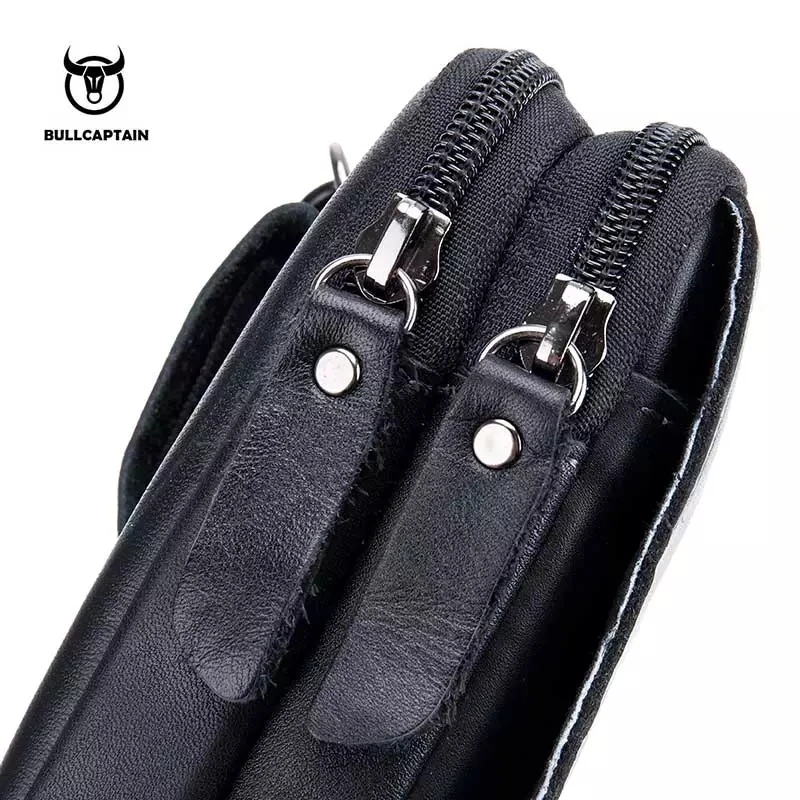 

New Genuine Leather Vintage Waist Packs Men Travel Fanny Pack Belt Loops Hip Bum Bag Waist Bag Cigarette Mobile Phone Pouch