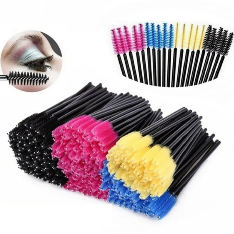 100 шт. одноразовые зеркальные кисти для нанесения туши|Аппликатор теней век| |