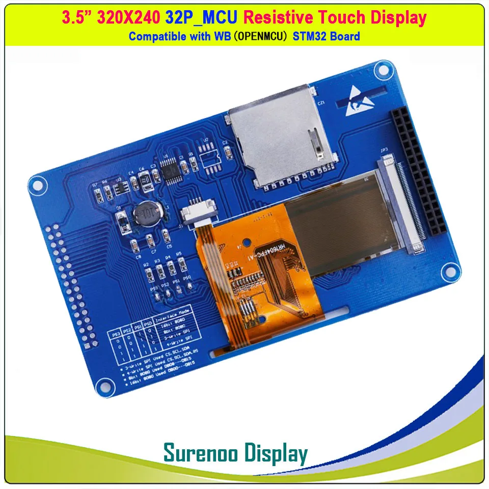 3 5 дюймов 320*240 SSD2119 32P_16Bit MCU параллельный резистивный сенсорный TFT ЖК модуль