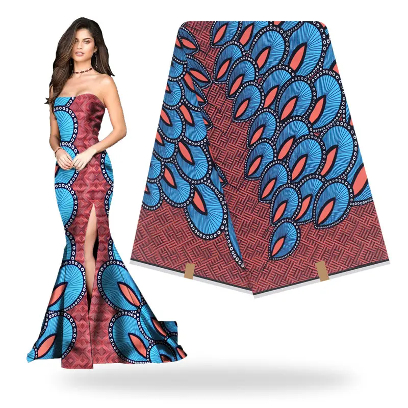 Африканская восковая ткань дешево искусственная для платья в стиле пэчворк