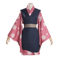 brdwn demon slayer kimetsu no yaiba unisex makomo cosplay costume kimono suit