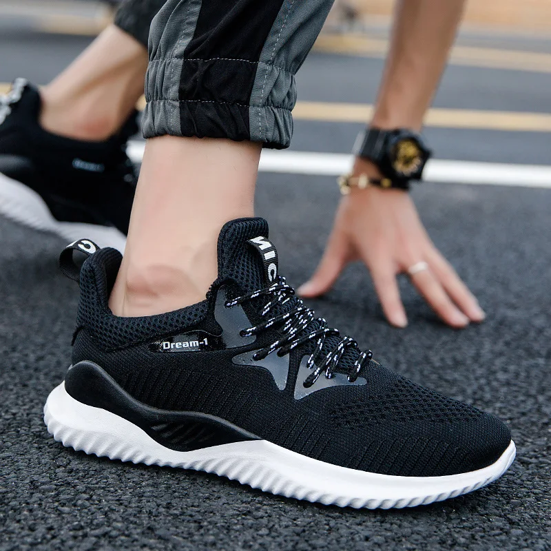Fashion Sneakers Men Run Shoes High Quality Breathable Soft Loafers Man Casual Student Classics Trainers Male White |