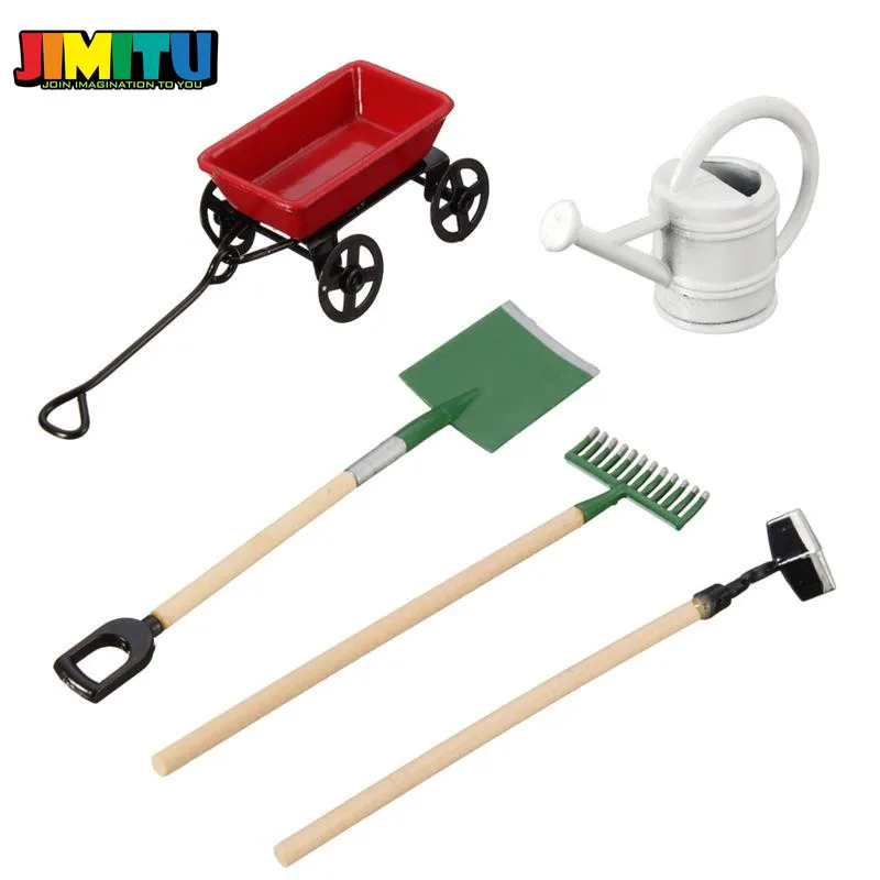 JIMITU DIY Миниатюрный металлический садовый инструмент игрушки для полива
