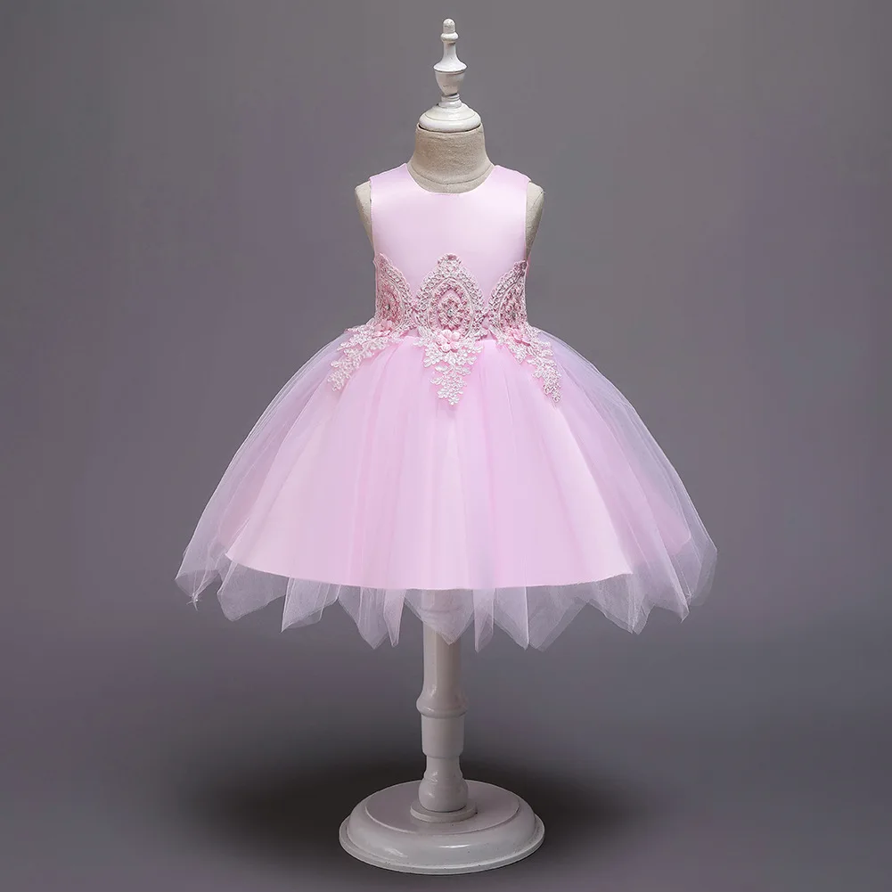 

vestidos de fiesta de noche Baby Girl Princess Ball Gown Dress Lace Flower Girl Bridemaid For Wedding Party Prom Dresses