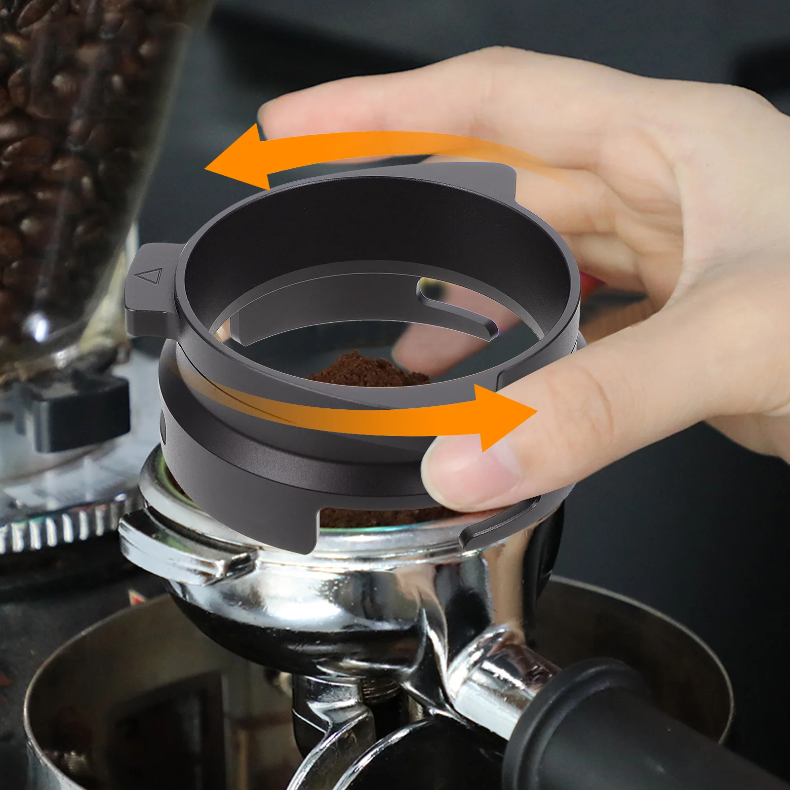 

1Pc Aluminum Alloy Coffee Powder Ring Coffee Tamper Coffee Powder Dosing Ring Coffee Powder Holder