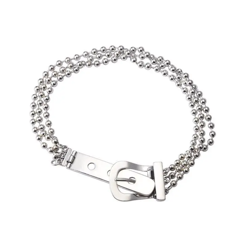 

New Arrival 925 Sterling Silver Trendy Belt Design Ladies Bracelet Promotion Jewelry For Women Birthday Gift Cheap No Fade