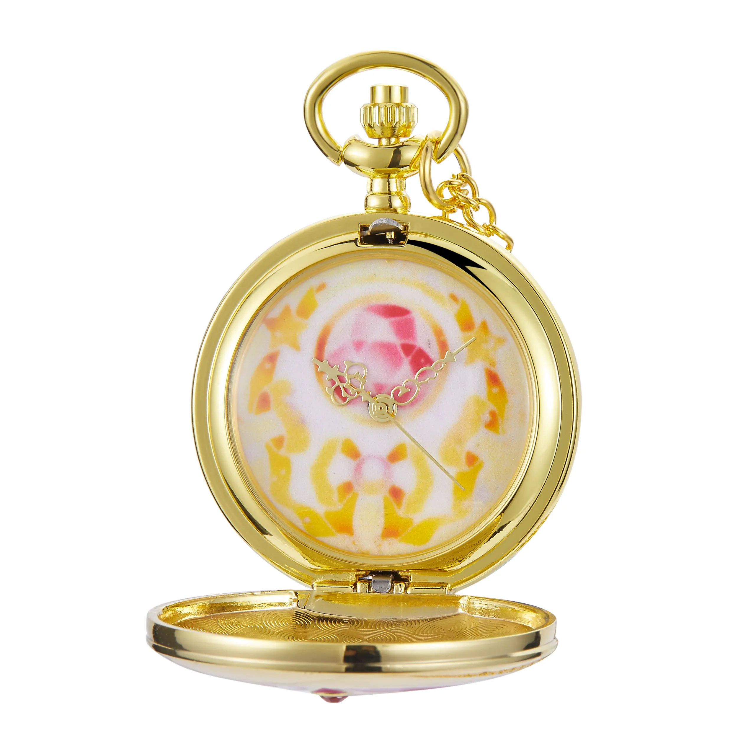 Винтажные милые аниме янпанье косплей ожерелье карманные часы Rereo с цепочкой