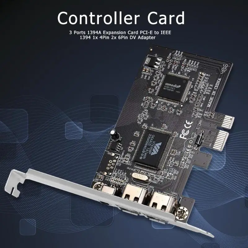 Плата расширения 1394A с 3 портами PCI-E 1X на IEEE 1394 DV видеоадаптер 1x 4Pin 2x 6Pin контроллер
