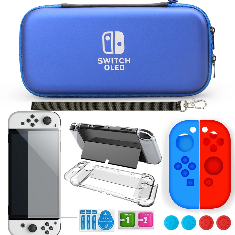 

Nintend Switch OLED Accessory Carry Case Screen Protector Film Hard PC Hard Case Joycon Cover Hand Bag for Nintendo Switch OLED