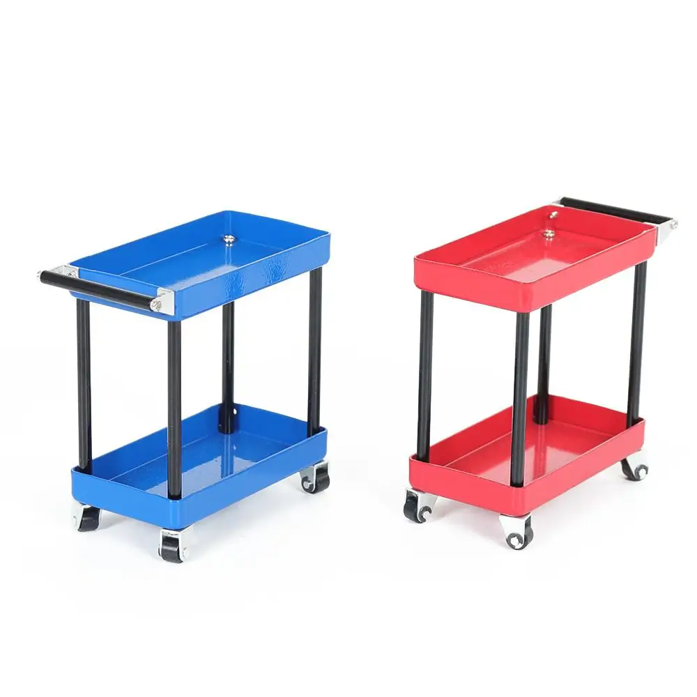 

2 Layers Metal RC Car Tools Rack Maintenance Trolley for 1/8 1/10 1/12 1/16 RC Car Spare Parts Tools Rack Maintenance