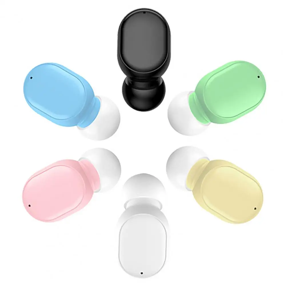 

Ultra Cute Mini Beans Bluetooth Earphones 5.0 Wireless Universal Sport Gaming Earbuds with Mic Handsfree for Xiaomi