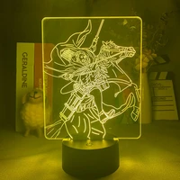 acrylic table lamp 3d led light attack on titan erwin smith figure night lamp color changing anime lamp for bedroom decroation