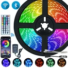 Светодиодный ная лента для освещения Bluetooth Iuces RGB 5050 SMD 2835 Водонепроницаемая WiFi гибкая лента для лампы Диод 12 В 5 м 10 м 15 м 20 м цвет