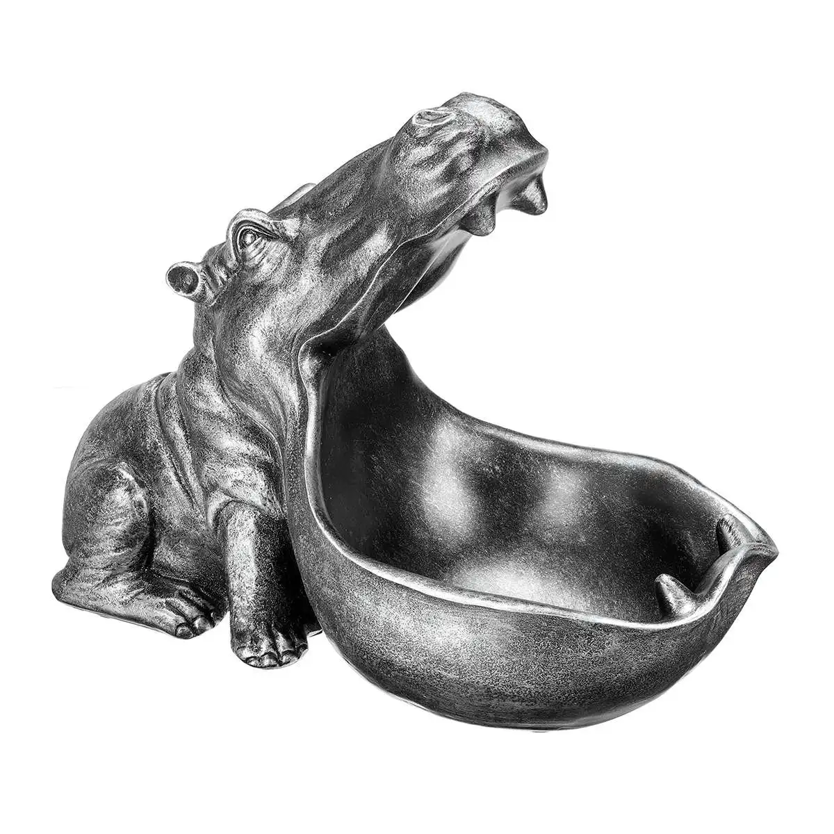 Большая резиновая фигурка Hippopotamus для украшения дома офиса отеля настольная животное современное ремесло гиппопотамус декоративная статуэтка