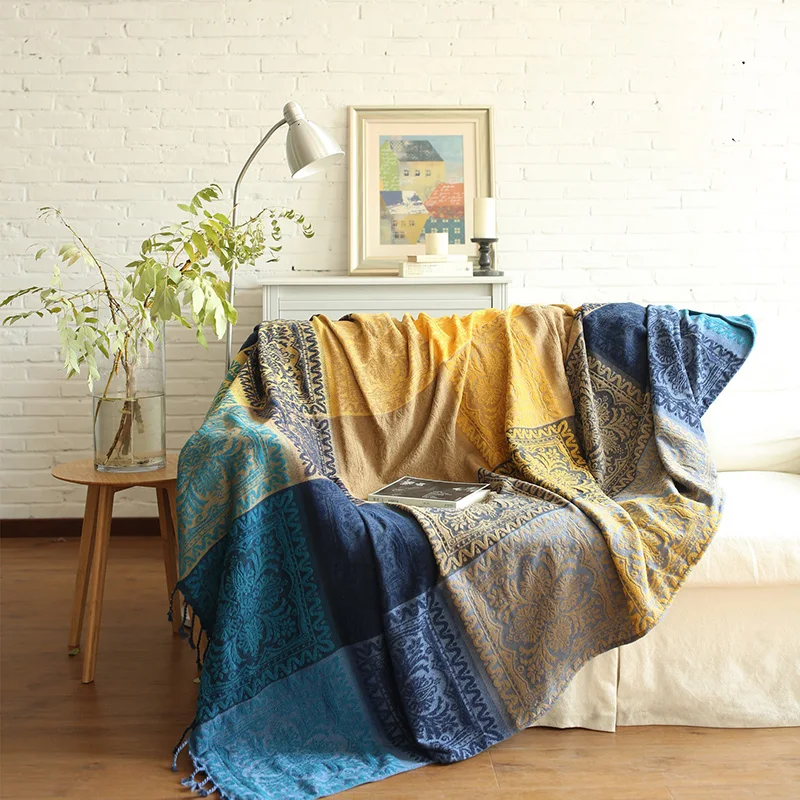 Клетчатый вязаный пледы Nordic покрывало для кровати Одеяло ковер диван с обивкой