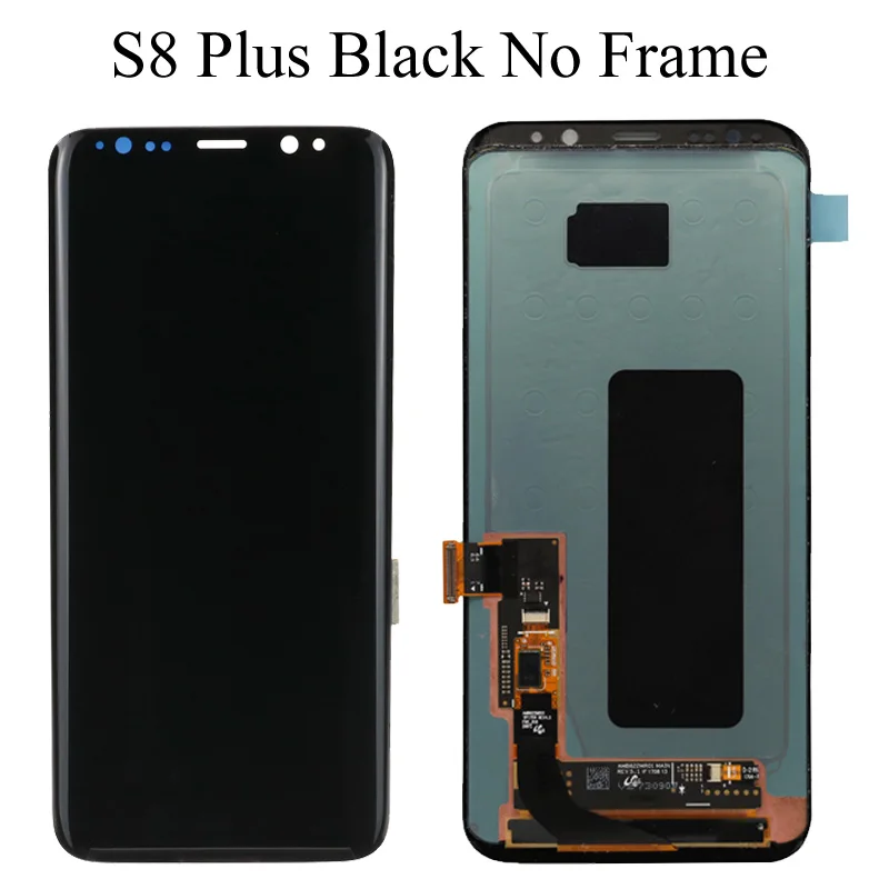 Супер AMOLED S8 lcd с рамкой для SAMSUNG Galaxy S8 G950 G950F дисплей S8 Plus G955 G955F сенсорный экран дигитайзер - Цвет: S8 Plus l No Frame
